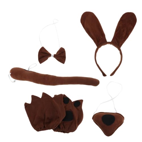 VALICLUD Hundekostüm Stirnband Fliege Und Nase Für Cosplay Partys Und Fotografie Tierkostüm Für Junge Mädchen Und Erwachsene Geeignet Für Halloween Und Feiertage von VALICLUD