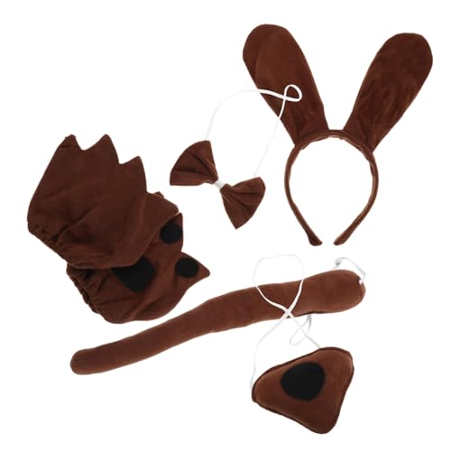 VALICLUD Hundeohr-Stirnband Und Foto-Requisite Cosplay-hundeset Tierkostüme Zum Anziehen Stirnbänder Für Halloween-Cosplay-Partys Tierkostüme Für Junge Mädchen von VALICLUD