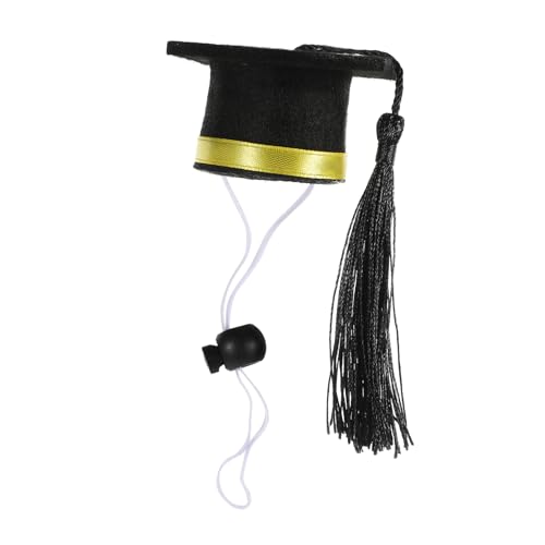 VALICLUD Kleiner Haustierhut Mini -abschlusshüte Pet Grad Hut Individuelle Mütze Weiß Kleiner Hut Für Hamster Pet -abschlusskostüm Party Miniatur Erste Winzig Outfits Gefühlt Yellow von VALICLUD