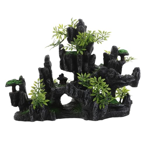 VALICLUD Künstlicher Miniatur-kunststeingarten Für Aquarien Innenbereich Dekoration Aquarienornament Aus Kunstharz Fischbecken-zubehör Miniatur-landschaftsfigur von VALICLUD