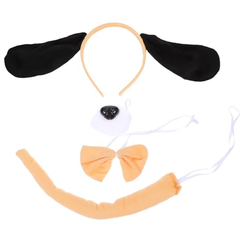 VALICLUD Leichtes Langlebiges Hundekostüm mit Verstellbarem Welpen Ohr Stirnband Falscher Nase und Fliege Cosplay für Fasching Halloween und Tierpartys VALICLUD Leichtes Langlebiges Hundekostüm mit Verstellbarem Welpen Ohr Stirnband Falscher Nase und Fliege Cosplay für Fasching Halloween und Tierpartys von VALICLUD