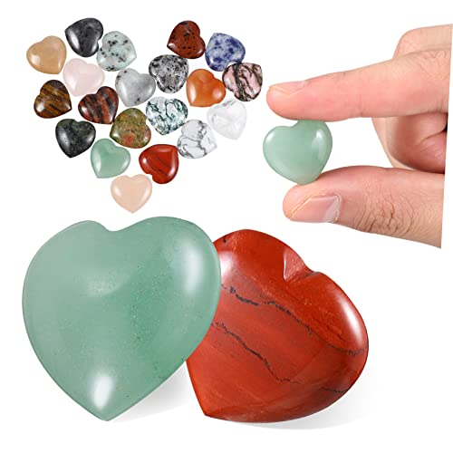 VALICLUD Kristalle Steine 20 STK Liebe Kristallstein Heilsteine Kristalle Und Edelsteine Steine ​​und Kristalle Herzquarzfelsen Kristalldekor Vasenfüller Herz Tischstreuung Herzperlen Nicht Porös von VALICLUD