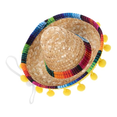 VALICLUD Mini Mexikanischer Sombrero Hut für Haustiere Leichter Partyhut mit Verstellbarem Kinnband Vielseitig Einsetzbar für Geburtstagsfeiern Fiesta und Mexikanische Motto Partys VALICLUD Mini Mexikanischer Sombrero Hut für Haustiere Leichter Partyhut mit Verstellbarem Kinnband Vielseitig Einsetzbar für Geburtstagsfeiern Fiesta und Mexikanische Motto Partys von VALICLUD