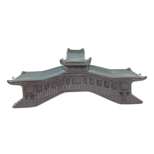 VALICLUD Miniatur Brücken Ornament aus Langlebigem Material Asiatisches Design mit Pagodenfigur Vielseitige Dekoration für Aquarium Zen Garten Bonsai und Tischlandschaft von VALICLUD