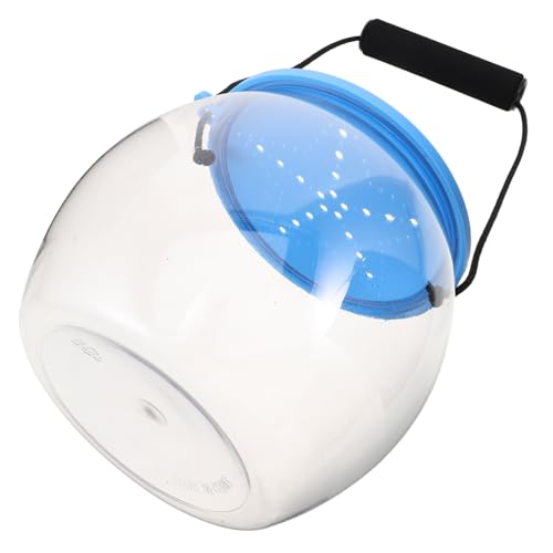 VALICLUD Transparenter Plastik Terrarium Behälter mit Deckel und Henkel Robustes Aquarium für Kleine Meeresbewohner Tragbarer Fischeimer für Outdoor Strand Krabbenfang und Hydroponik von VALICLUD
