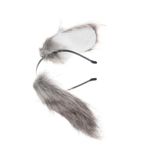VALICLUD Welpen Stirnband Cosplay-Stirnband Stirnband Mit Welpenohren Süßes Stirnband Cartoon-tierkopfschmuck Cartoonstirnband Tierhaarreifen Hündchenohren Stirnband Plüsch Dunkelgrau von VALICLUD