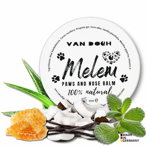 VAN DOGH Balsam – Natürliche Pfoten- & Nasenpflege für Hunde & Katzen – Aloe Vera, Minze, Kokos, Bienenwachs – Schützt, pflegt & spendet Feuchtigkeit – 30ml – Made in Germany VAN DOGH Balsam – Natürliche Pfoten- & Nasenpflege für Hunde & Katzen – Aloe Vera, Minze, Kokos, Bienenwachs – Schützt, pflegt & spendet Feuchtigkeit – 30ml – Made in Germany von VAN DOGH
