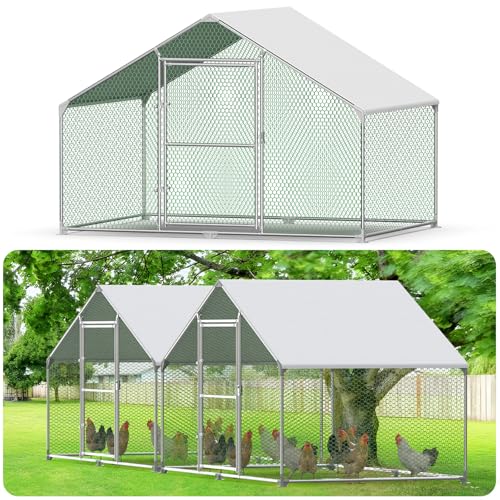 VANCHEMO Freilaufgehege Hühnerstall 3x2x2m Verzinkter Stahl Hühnerhaus Hühnergehege mit Sonnenschutzdach und Tür, Geflügelstall für Kleintiere und Haustierkäfig, Robuste Ställe & Käfige VANCHEMO Freilaufgehege Hühnerstall 3x2x2m Verzinkter Stahl Hühnerhaus Hühnergehege mit Sonnenschutzdach und Tür, Geflügelstall für Kleintiere und Haustierkäfig, Robuste Ställe & Käfige von VANCHEMO
