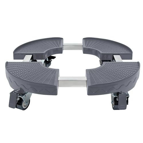 VANCHEMO Pflanzenroller Ø 39-52 mm Einstellbar Blumenroller, Rollendes Tablett mit 360 °Drehbare Räder, Tragkraft 300 kg, Pflanzentopf Blumentopf Transporthilfe für Pflanzen, Grau von VANCHEMO