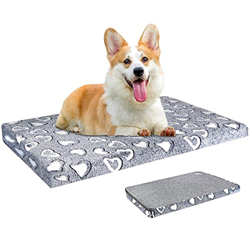 VANKEAN Hundebett Mittelgroße Hunde Reversible kühl und warm, Hundematte Waschbar für Kiste mit wasserdichtem Innenfutter, Hundekissen mit Abnehmbarem, Maschinenwaschbarem Bezug, Grau VANKEAN Hundebett Mittelgroße Hunde Reversible kühl und warm, Hundematte Waschbar für Kiste mit wasserdichtem Innenfutter, Hundekissen mit Abnehmbarem, Maschinenwaschbarem Bezug, Grau von VANKEAN