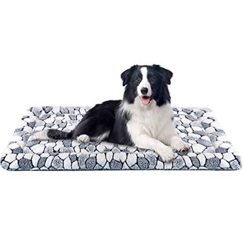 VANKEAN Stilvolle Hundekäfig-Pad, wendbar (kühl und warm), weiche Haustier-Schlafmatte Hundebett für Kiste, geeignet für kleine bis XX-große Hunde und Katzen, maschinenwaschbare Kistenbetten von VANKEAN
