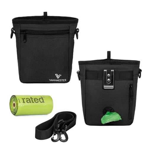 VANNMESTER Leckerli-Tasche für Hunde, 4 Tragevarianten, Hundetrainingstasche, Gürteltasche, Welpen-Leckerli-Tasche mit Kotbeutelspender, verstellbarer Gurt, Schwarz VANNMESTER Leckerli-Tasche für Hunde, 4 Tragevarianten, Hundetrainingstasche, Gürteltasche, Welpen-Leckerli-Tasche mit Kotbeutelspender, verstellbarer Gurt, Schwarz von VANNMESTER