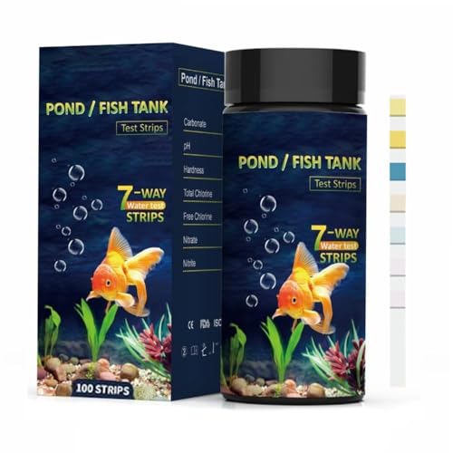 VANSUKY 7-in-1 Wasserteststreifen für Aquarium & Teich – Test auf pH, Gesamthärte, Karbonat, Gesamtchlor, freies Chlor, Nitrat, Nitrit – 100 Teststreifen VANSUKY 7-in-1 Wasserteststreifen für Aquarium & Teich – Test auf pH, Gesamthärte, Karbonat, Gesamtchlor, freies Chlor, Nitrat, Nitrit – 100 Teststreifen von VANSUKY