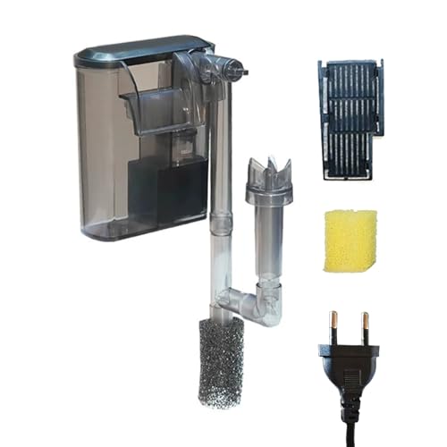 VANSUKY Kleiner Aquariumfilter – 3-in-1-Fischtankfilter zum Aufhängen für 15 l Nano-Tanks – Einstellbarer Durchfluss, Oberflächenskimmer, Bonus Ersatzfilter & Bio-Schwamm – 30 cm Tiefe max VANSUKY Kleiner Aquariumfilter – 3-in-1-Fischtankfilter zum Aufhängen für 15 l Nano-Tanks – Einstellbarer Durchfluss, Oberflächenskimmer, Bonus Ersatzfilter & Bio-Schwamm – 30 cm Tiefe max von VANSUKY