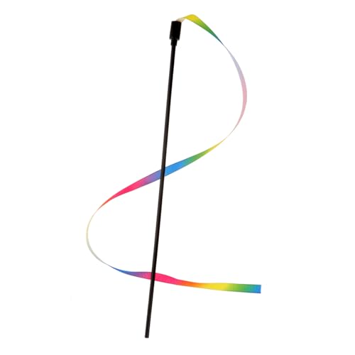 VANZACK 1stück Interaktives Katzenspielzeug Mit Buntem Glöckchen Kreative Teaser-Stick Mit Kristallgriff Für Katzen Stärkt Die Bindung Tier Und VANZACK 1stück Interaktives Katzenspielzeug Mit Buntem Glöckchen Kreative Teaser-Stick Mit Kristallgriff Für Katzen Stärkt Die Bindung Tier Und von VANZACK