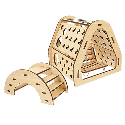 VANZACK 1 Satz DIY-Hamster-holzrutsche, Versteck, Hamsterhütte, Kleintierversteck, Hamster-spielbrücke VANZACK 1 Satz DIY-Hamster-holzrutsche, Versteck, Hamsterhütte, Kleintierversteck, Hamster-spielbrücke von VANZACK