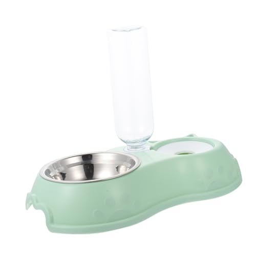 VANZACK 1 Satz Futterautomat pet Feeder trinkbrunnen fã¼r Katzen Hundefutter Erhöhte Hundenäpfe mehrere katzenfutter Futternapf für Haustiere doppelter Fressnapf Rostfreier Stahl Green von VANZACK