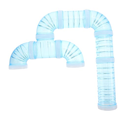 VANZACK 1 Satz Hamster-Labyrinth-röhre Wasserfilterkrug Süßer Hamster-neutralstift Mäusekäfig Für Hausmäuse Hamsterspielplatz Meerschweinchen Röhren Rennmaus Frettchen Flasche Blue Plastik von VANZACK