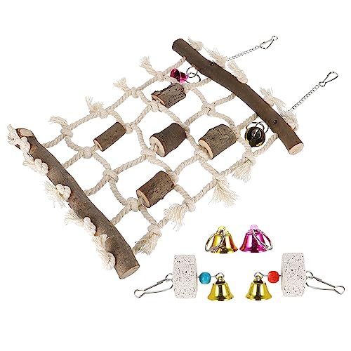 VANZACK 1satz Papageien Spielzeug Kletternetz Baumwollseil Teiliges Spielzeug Für Wellensittiche Nymphensittiche Und Andere Kleine Vögel Zum Kauen Und Entspannen von VANZACK