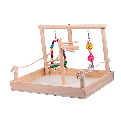 VANZACK Papageien-schaukelleiter-ständerpfosten-Set Aus Natürlichem Holz für Vogelspielzeug Papageien-Spielplatz Schaukel Papageien-spielzeugständer für Conure-sittiche Nymphensittiche VANZACK Papageien-schaukelleiter-ständerpfosten-Set Aus Natürlichem Holz für Vogelspielzeug Papageien-Spielplatz Schaukel Papageien-spielzeugständer für Conure-sittiche Nymphensittiche von VANZACK