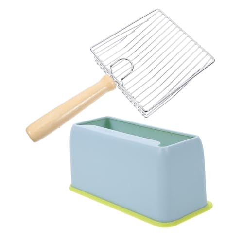 VANZACK 1 Satz Schaufel Für Katzenstreu Behälter Katzenminze Katzenkotschaufel Automatische Katzentoilette Liner Abfallschaufel Mit Halter Tierkotwerkzeug Scoop Sky-Blue Rostfreier Stahl von VANZACK