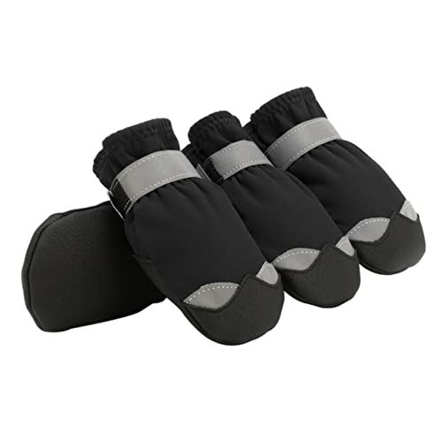 VANZACK 1 Satz Schuhe für Hunde Anti-Rutsch Wasser Stiefeletten Beleg Zubehör groß hundeschuhe Dog Shoes Rutschfester Pfotenschutz Hundestiefel Schuhe Schneestiefel für Welpen Nylon Black VANZACK 1 Satz Schuhe für Hunde Anti-Rutsch Wasser Stiefeletten Beleg Zubehör groß hundeschuhe Dog Shoes Rutschfester Pfotenschutz Hundestiefel Schuhe Schneestiefel für Welpen Nylon Black von VANZACK