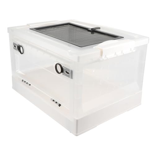 VANZACK 1 Satz Terrarium Hamster käfig Hamster cage Nagerkäfig Hamsterhöhle Haustierbox Hamsterhaus Käfige Hamsterkäfig mit Kiste Haustierzubehör Haustierkäfig Heimtierbedarf Plastik Weiß von VANZACK