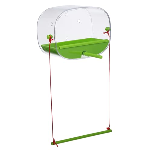VANZACK 1 Satz Transparenter Vogelfutterspender mit Saugnapf Rundförmiger Futterautomat für Fenster für Kleine Papageien und Tauben Hochtransparente Pe Konstruktion für Einfache VANZACK 1 Satz Transparenter Vogelfutterspender mit Saugnapf Rundförmiger Futterautomat für Fenster für Kleine Papageien und Tauben Hochtransparente Pe Konstruktion für Einfache von VANZACK