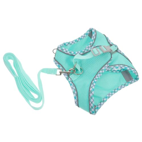VANZACK 1 Satz Transportbox Für Haustiere Geschirr Schnalle Abdeckung Körperpflege Ausbildung Gehen Bausatz XXX Beleg Zug Hund Stichworte Leine Mit Welpenweste Sky-Blue Polyester von VANZACK