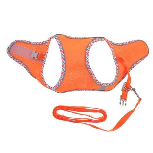 VANZACK 1 Satz Transportbox Für Haustiere Hund Zug Leine Welpe Gehen Körperpflege Einstellbar Klein Geschirr Züchten Chihuahua Haustierkabelbaum Orange Polyester von VANZACK