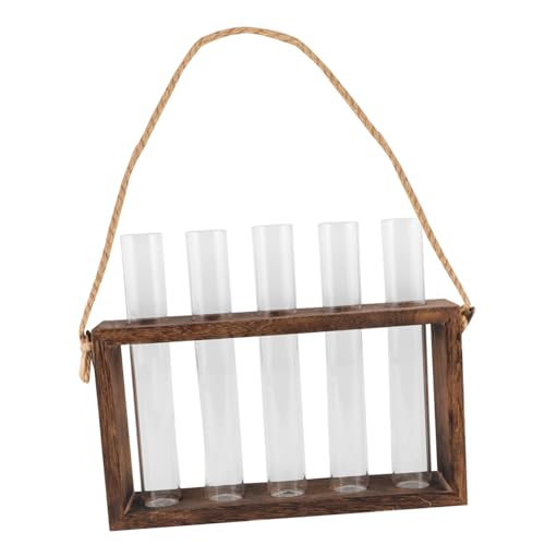 VANZACK 1 Satz Wandmontiertes Pflanzen Terrarium mit Holzständer und Glasvase für Hydroponik Reagenzgläser für Pflanzen und Blumen Innenräumen Natürliche Deko für Zuhause VANZACK 1 Satz Wandmontiertes Pflanzen Terrarium mit Holzständer und Glasvase für Hydroponik Reagenzgläser für Pflanzen und Blumen Innenräumen Natürliche Deko für Zuhause von VANZACK