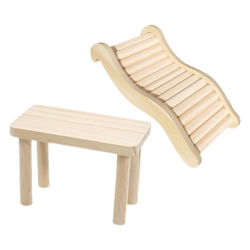 VANZACK 1 Set Holz-hamsterplattform Mit Leiter – Hamster-kletterleiter, Holzkäfig-zubehör Für Kleintiere, Chinchillas, Rennmäuse, Mäuse VANZACK 1 Set Holz-hamsterplattform Mit Leiter – Hamster-kletterleiter, Holzkäfig-zubehör Für Kleintiere, Chinchillas, Rennmäuse, Mäuse von VANZACK