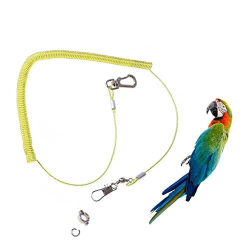 VANZACK 1 Stück 20 Elastische Papageienleine Führen Zubehör Vogelseilspielzeug Haustier Fliegend Ausbildung Klaue Vogelleine Geschirr Ring Trainingsseil Für Papageien von VANZACK
