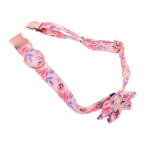 VANZACK 1 Stück Blumenmuster Hundehalsband aus Verstellbar mit Robustem Metallverschluss für Partys und Tägliche Nutzung für Kleine und Katzen mit Strassdetails von VANZACK