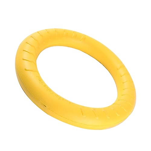 VANZACK 1 Stück Elastischer Hundering Klein Dauerhaft Strecken Welpe Haustier Outdoor-hundebedarf Puling-Ring Stretch-Ring Für Hunde Eva Yellow von VANZACK