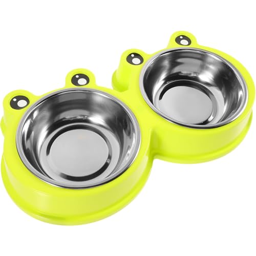 VANZACK 1 Stück Fressnapf Katzennapf Langsamfresser Katze Katzennäpfe mit Schnurrhaar-Relief Schüssel pet Supplies hundeartikel Futternapf für kleine Katzen Wasserversorger Plastik Yellow von VANZACK