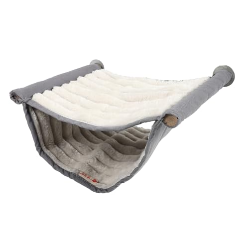 VANZACK 1 Stück Hamsternest-hängematte Chinchilla Haustier Kleintierhängematte Einstreu Für Hamster Groß Hängend Bett Hamster Hängt Hamsterspielzeug Plüschspielzeug Diamantvlies Grey von VANZACK