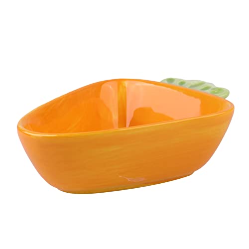 VANZACK 1 Stück Hamsterschale aus Keramik Hochwertige Keramikfutterschale Hamster-Keramikschale Haustier -Fütterungsplatte Haustiere besteck Essen Wasserfutterspender für Katzen Orange von VANZACK