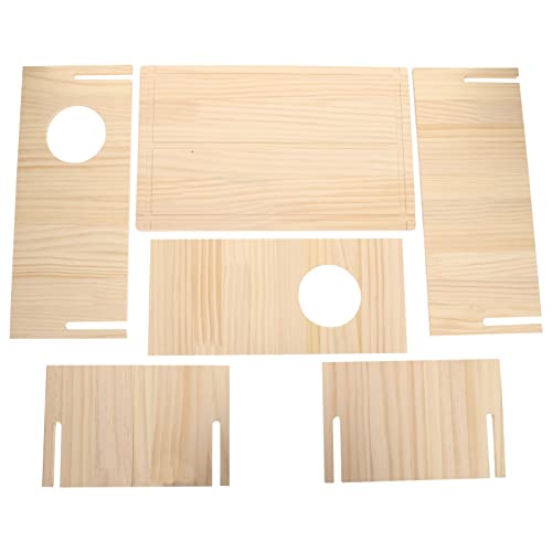 VANZACK 1 Stück Hamsterspielzeug Holzhaus Kleintierversteck Hamsterhaus Chinchilla Heimtierbedarf Hamsterversteck Haustierschlafnest Rennmäuse DIY Birke Kleintierbett Heimtierbedarf von VANZACK