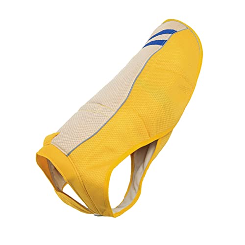 VANZACK 1 Stück Haustier-Anti-Heat Und Kühlkleidung Hund Kühlung Uv Hund Sommer Kühlende Hundeweste Kühlweste Klein Groß Haustierkleidung Für Weste Zum Schwimmen Nicht Polyester Yellow von VANZACK