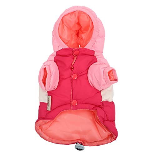 VANZACK Hundewintermantel aus Baumwolle Warmes Hunde Outfit mit Kapuze Steppdesign Winddicht für Kleine und Mittlere Hunde Farben 1 Stück von VANZACK