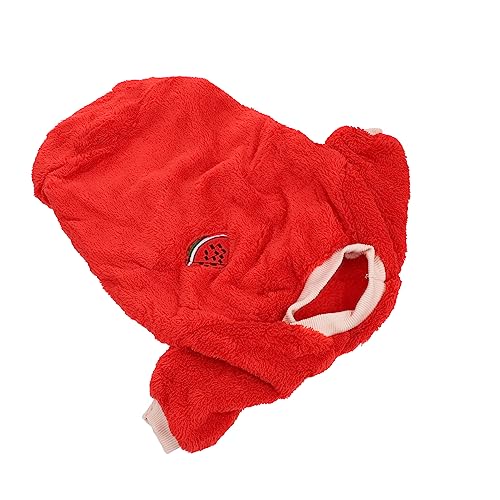 VANZACK 1 Stück Haustier warme Kleidung tierkostüme hundemantel hundeschutzweste cat Jacke Haustieroutfit für groß Hunde Winterkostüm Haustierkleidung Haustierbekleidung Polyester rot von VANZACK