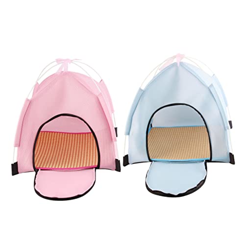 VANZACK 1 Stück Haustierbedarf Outdoor-Zelt für Hunde Camping süßes Welpenhaus Hundezelte für kleine Hunde drinnen haustierzelt pet Supplies Haustierzubehör Sonnenschutzzelt Rosa von VANZACK
