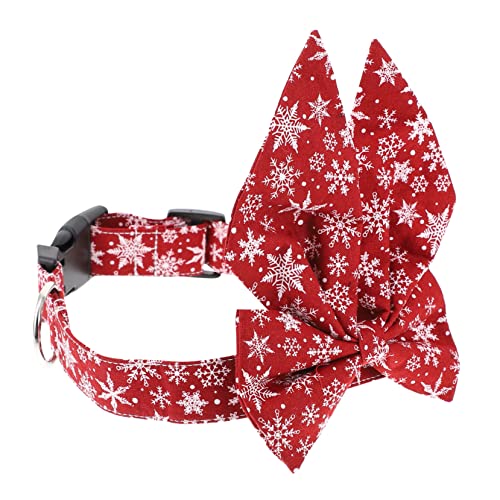 VANZACK 1 Stück Haustierhalsband Für Katzen Hunde Weihnachtshalsband Mit Schleife Weihnachts Hundehalsband Mit Schleife Süße Kätzchen Katzenzubehör Katzensicherheit Für Hunde von VANZACK