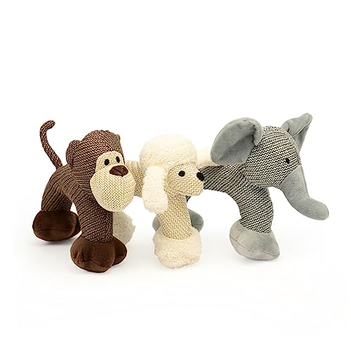 VANZACK 1 Stück Klingendes für Haustiere Animal Toys Tier chew Toy Plush Toy Hundespielzeug Kauspielzeug bissfestes Haustier Hunde Welpenspielzeug Light Grey von VANZACK