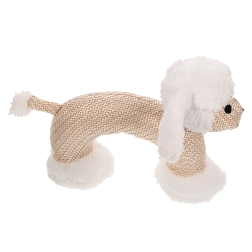 VANZACK 1stück Quietschendes Plüschspielzeug Für Hunde Kauspielzeug Für Strapazierfähigem Material Beige Gegen Langeweile Und Beim Zahnen von VANZACK