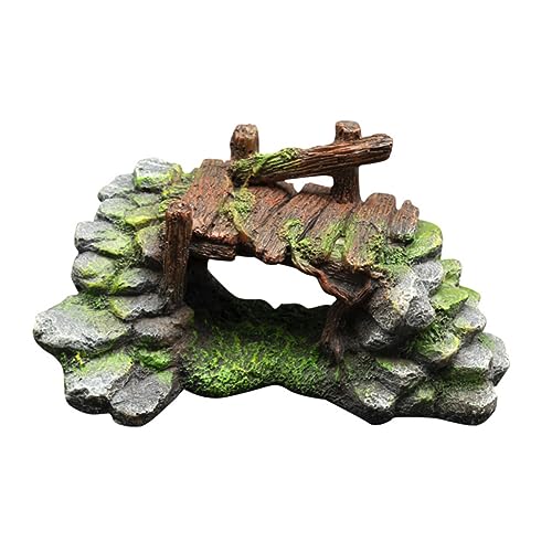 VANZACK 1stück Emulation Moss Bridge Aquarium Dekoration Kunstfelsornament Für Aquarien Langlebig Und Farbecht Geeignet Für Fisch Und Schildkrötenbecken von VANZACK