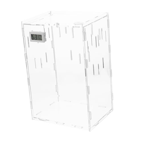 VANZACK 1 Stück Packung Reptilien Terrarium Critter Box glasbehälter Reptilienbox Spinnen Box Froschbox Gecko Reptilienzuchtboxen Aufbewahrungsnest für Reptilien Acryl Transparent von VANZACK