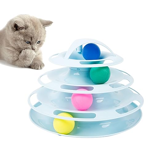 VANZACK 1 Stück Rotary Track Ball Katze Für Drinnen Rotierende Kugel Cat-Track-Turm Blue VANZACK 1 Stück Rotary Track Ball Katze Für Drinnen Rotierende Kugel Cat-Track-Turm Blue von VANZACK