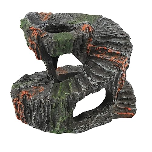 VANZACK Kletterplattform für Schildkröten Dekorative Terrasse für Aquarien Saugnäpfe Aquarium Zubehör Reptilien Sonnenplattform Kletterhilfe für Landschildkröten von VANZACK